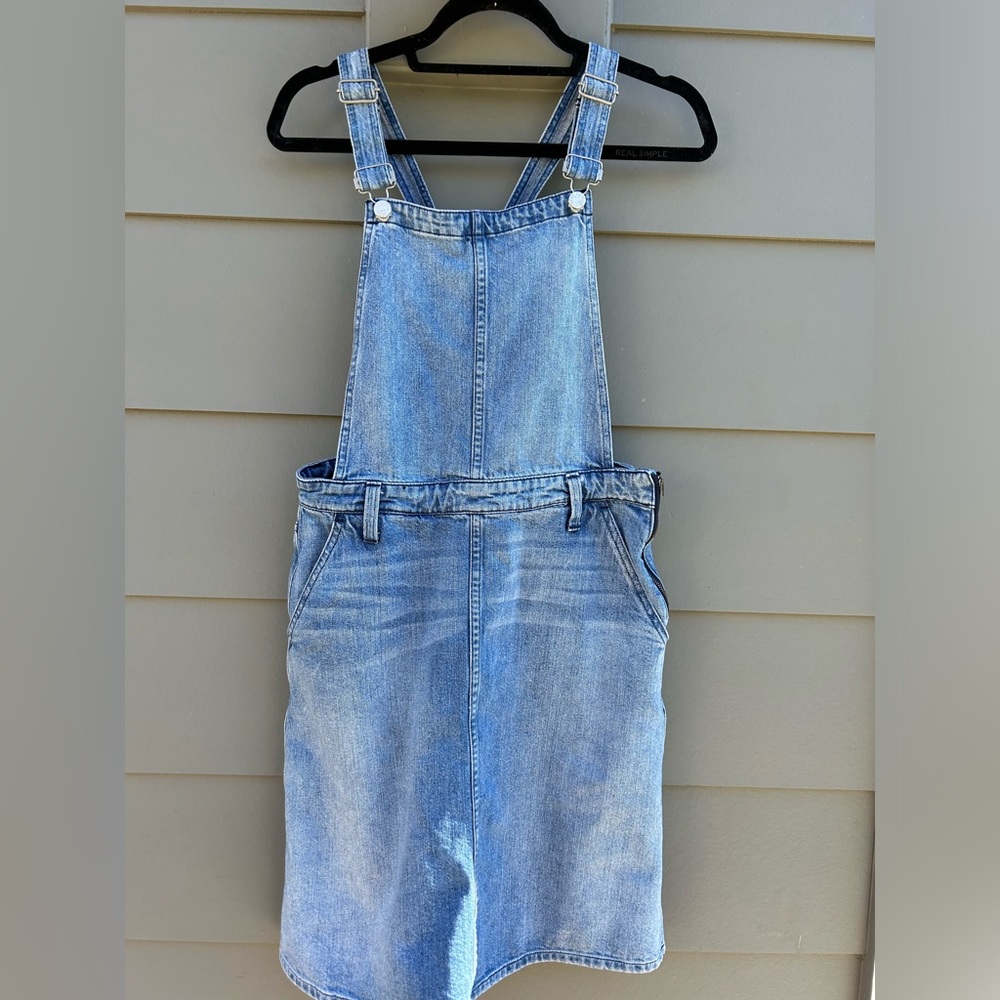 Madewell Overall Denim Jumper Mini Dress Large